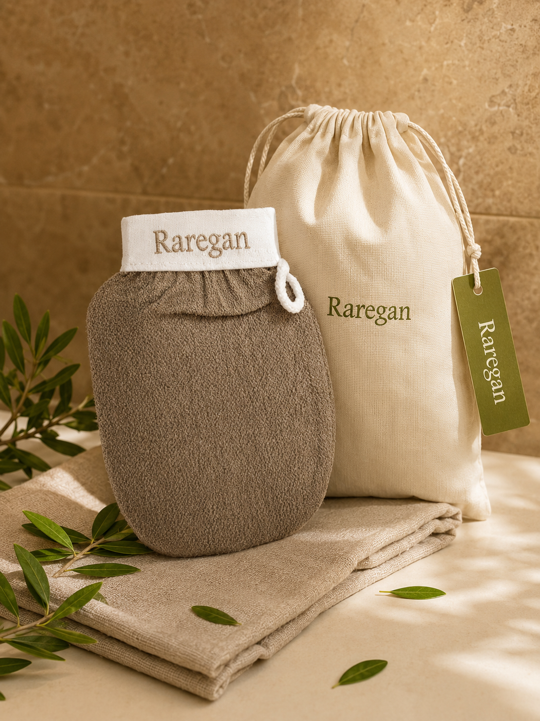 Raregan Moroccan Kessa Exfoliating Glove – Premium Hammam Loofah Mitt
